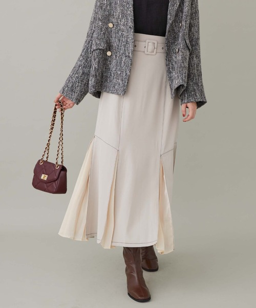 archives（アルシーヴ）の「２Ｗａｙタックマーメイドスカート（スカート・レディース・ブラック/ベージュ/アイボリー/ブルーグレー・MEDIUM）」の6枚目の写真