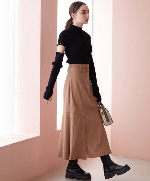 archives（アルシーヴ）の「２Ｗａｙタックマーメイドスカート（スカート・レディース・ブラック/ベージュ/アイボリー/ブルーグレー・MEDIUM）」の17枚目の写真