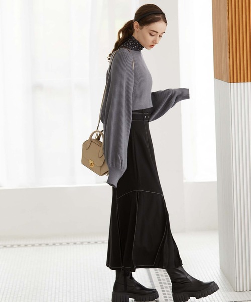 archives（アルシーヴ）の「２Ｗａｙタックマーメイドスカート（スカート・レディース・ブラック/ベージュ/アイボリー/ブルーグレー・MEDIUM）」の18枚目の写真