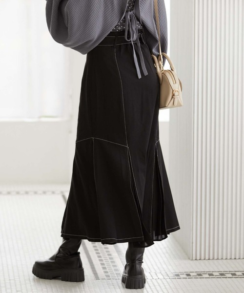 archives（アルシーヴ）の「２Ｗａｙタックマーメイドスカート（スカート・レディース・ブラック/ベージュ/アイボリー/ブルーグレー・MEDIUM）」の20枚目の写真