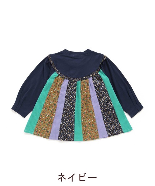 RAGMART（ラグマート）の「パッチワークチュニックTシャツ（ワンピース・キッズ・ネイビー/ピンク・110cm/100cm/120cm/130cm）」の15枚目の写真