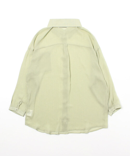 MAISON BREEZE（メゾンブリーズ）の「【MAISON BREEZE】楊柳シフォンシアーカラーシャツ SCCH164（シャツ/ブラウス・レディース・ホワイト/グリーン/ピンク・FREE）」の15枚目の写真