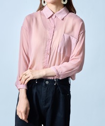MAISON BREEZE | 【MAISON BREEZE】楊柳シフォンシアーカラーシャツ SCCH164(シャツ/ブラウス)