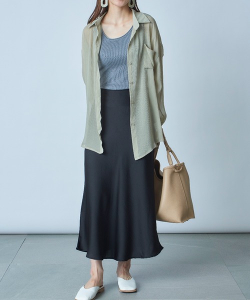 MAISON BREEZE（メゾンブリーズ）の「【MAISON BREEZE】楊柳シフォンシアーカラーシャツ SCCH164（シャツ/ブラウス・レディース・ホワイト/グリーン/ピンク・FREE）」の18枚目の写真