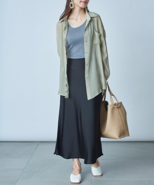 MAISON BREEZE（メゾンブリーズ）の「【MAISON BREEZE】楊柳シフォンシアーカラーシャツ SCCH164（シャツ/ブラウス・レディース・ホワイト/グリーン/ピンク・FREE）」の7枚目の写真