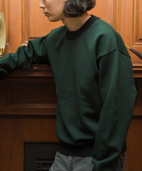 EDIFICE SELECT（エディフィスセレクト）の「スポンディッシュ リラックス モックネック ニット(ツイル)（ニット/セーター・メンズ・ベージュ/ネイビー/ブラウン/グレー/グリーン・SMALL/MEDIUM/LARGE）」の5枚目の写真