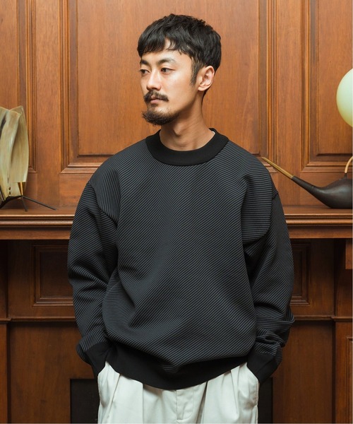 EDIFICE SELECT（エディフィスセレクト）の「スポンディッシュ リラックス モックネック ニット(ツイル)（ニット/セーター・メンズ・ベージュ/ネイビー/ブラウン/グレー/グリーン・SMALL/MEDIUM/LARGE）」の6枚目の写真