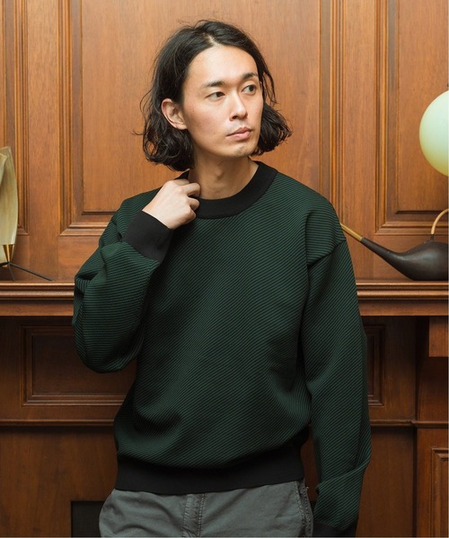 EDIFICE SELECT（エディフィスセレクト）の「スポンディッシュ リラックス モックネック ニット(ツイル)（ニット/セーター・メンズ・ベージュ/ネイビー/ブラウン/グレー/グリーン・SMALL/MEDIUM/LARGE）」の11枚目の写真