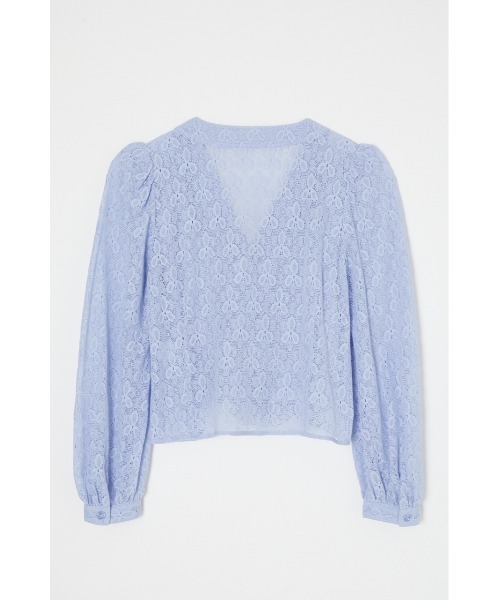 ブラウス シャツ quilting puff tops レディース MOUSSY（マウジー）の「PUFF SHOULDER LACE ブラウス（シャツ