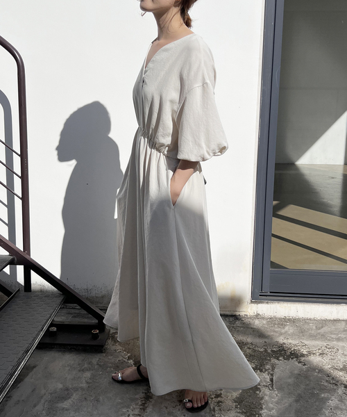 Spick & Span（スピックアンドスパン）の「ドレープワンピース（ワンピース・レディース・ネイビー/ピンク/アイボリー・38/36）」の5枚目の写真