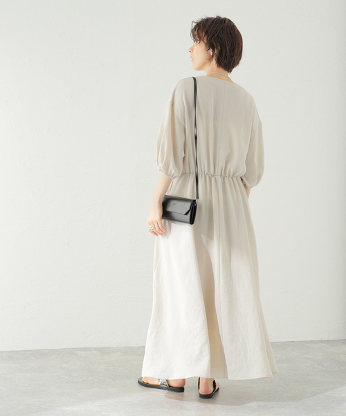 Spick & Span（スピックアンドスパン）の「ドレープワンピース（ワンピース・レディース・ネイビー/ピンク/アイボリー・38/36）」の11枚目の写真