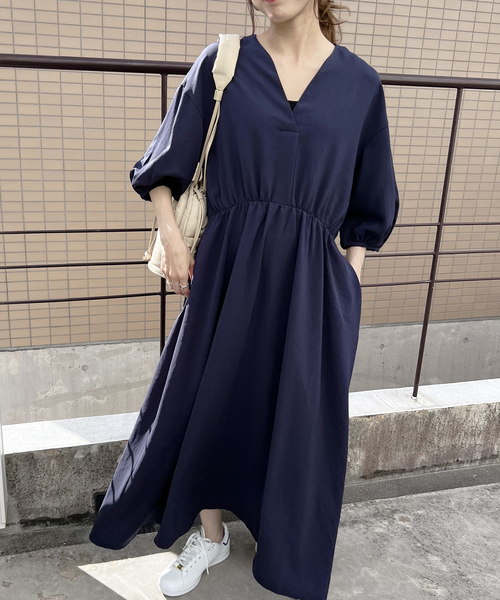 Spick & Span（スピックアンドスパン）の「ドレープワンピース（ワンピース・レディース・ネイビー/ピンク/アイボリー・38/36）」の17枚目の写真