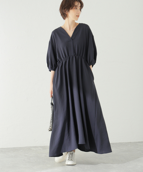 Spick & Span（スピックアンドスパン）の「ドレープワンピース（ワンピース・レディース・ネイビー/ピンク/アイボリー・38/36）」の19枚目の写真