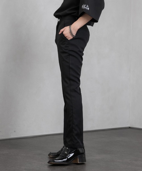 Adoon plain(アドーンプレーン)の「【Adoon plain】美シルエットフレアパンツ(スラックス・メンズ・ライトグレー/ブラック/ダークグリーン/ダークブルー・SMALL/MEDIUM/LARGE)」の9枚目の写真