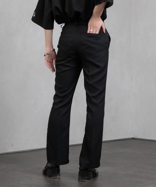 Adoon plain(アドーンプレーン)の「【Adoon plain】美シルエットフレアパンツ(スラックス・メンズ・ライトグレー/ブラック/ダークグリーン/ダークブルー・SMALL/MEDIUM/LARGE)」の10枚目の写真