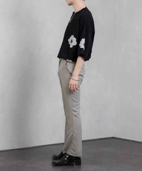 Adoon plain(アドーンプレーン)の「【Adoon plain】美シルエットフレアパンツ(スラックス・メンズ・ライトグレー/ブラック/ダークグリーン/ダークブルー・SMALL/MEDIUM/LARGE)」の12枚目の写真