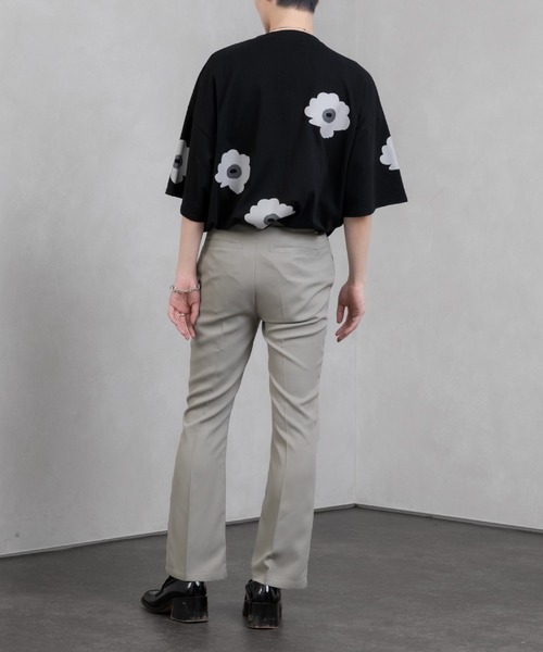 Adoon plain(アドーンプレーン)の「【Adoon plain】美シルエットフレアパンツ(スラックス・メンズ・ライトグレー/ブラック/ダークグリーン/ダークブルー・SMALL/MEDIUM/LARGE)」の13枚目の写真