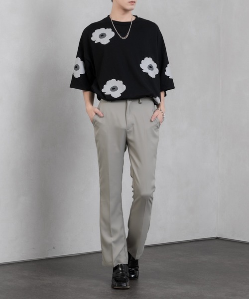 Adoon plain(アドーンプレーン)の「【Adoon plain】美シルエットフレアパンツ(スラックス・メンズ・ライトグレー/ブラック/ダークグリーン/ダークブルー・SMALL/MEDIUM/LARGE)」の11枚目の写真