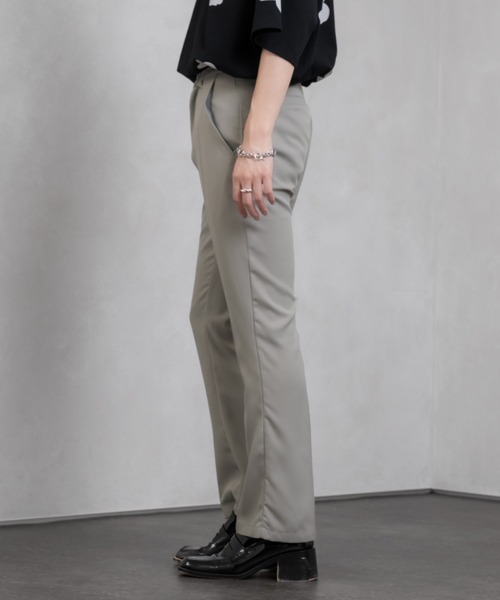 Adoon plain(アドーンプレーン)の「【Adoon plain】美シルエットフレアパンツ(スラックス・メンズ・ライトグレー/ブラック/ダークグリーン/ダークブルー・SMALL/MEDIUM/LARGE)」の15枚目の写真