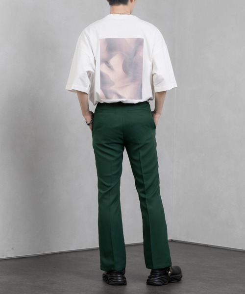 Adoon plain(アドーンプレーン)の「【Adoon plain】美シルエットフレアパンツ(スラックス・メンズ・ライトグレー/ブラック/ダークグリーン/ダークブルー・SMALL/MEDIUM/LARGE)」の19枚目の写真