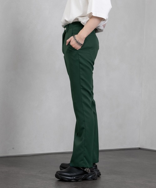 Adoon plain(アドーンプレーン)の「【Adoon plain】美シルエットフレアパンツ(スラックス・メンズ・ライトグレー/ブラック/ダークグリーン/ダークブルー・SMALL/MEDIUM/LARGE)」の21枚目の写真