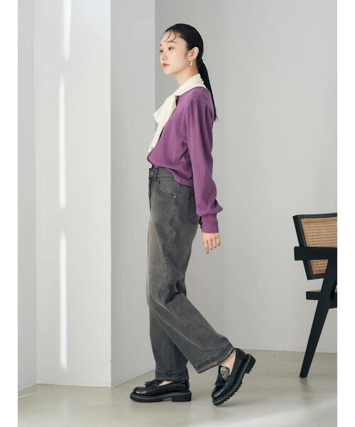 earth music&ecology（アースミュージックアンドエコロジー）の「釦付きリブプルオーバー（Tシャツ/カットソー・レディース・ブラック/パープル/ライトベージュ/ライトブラウン・S/M）」の22枚目の写真