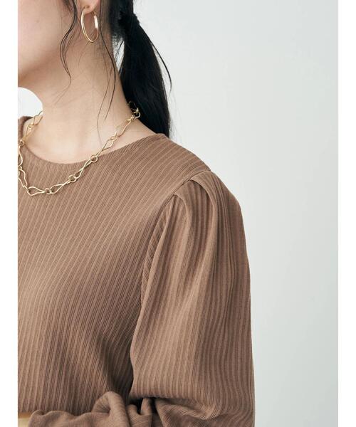 earth music&ecology（アースミュージックアンドエコロジー）の「釦付きリブプルオーバー（Tシャツ/カットソー・レディース・ブラック/パープル/ライトベージュ/ライトブラウン・S/M）」の20枚目の写真