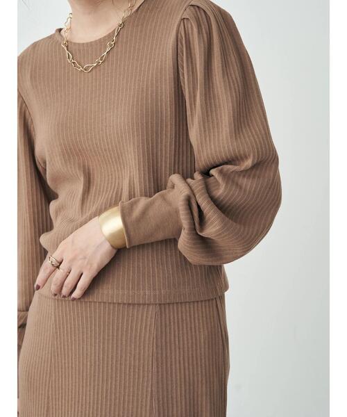 earth music&ecology（アースミュージックアンドエコロジー）の「釦付きリブプルオーバー（Tシャツ/カットソー・レディース・ブラック/パープル/ライトベージュ/ライトブラウン・S/M）」の18枚目の写真