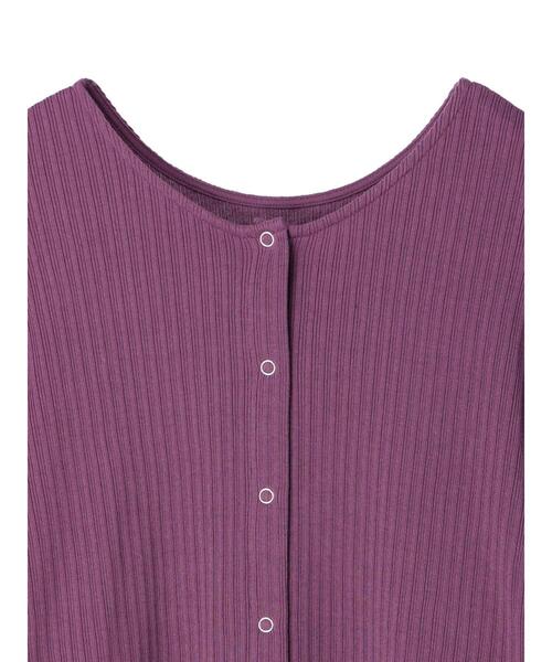 earth music&ecology（アースミュージックアンドエコロジー）の「釦付きリブプルオーバー（Tシャツ/カットソー・レディース・ブラック/パープル/ライトベージュ/ライトブラウン・S/M）」の14枚目の写真