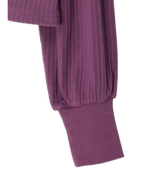 earth music&ecology（アースミュージックアンドエコロジー）の「釦付きリブプルオーバー（Tシャツ/カットソー・レディース・ブラック/パープル/ライトベージュ/ライトブラウン・S/M）」の13枚目の写真