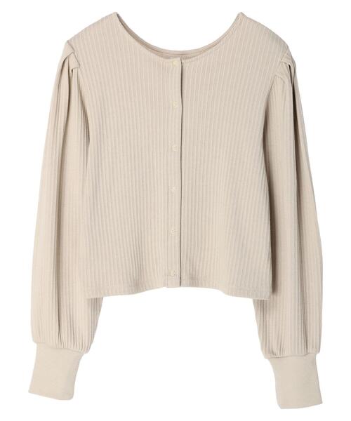 earth music&ecology（アースミュージックアンドエコロジー）の「釦付きリブプルオーバー（Tシャツ/カットソー・レディース・ブラック/パープル/ライトベージュ/ライトブラウン・S/M）」の7枚目の写真