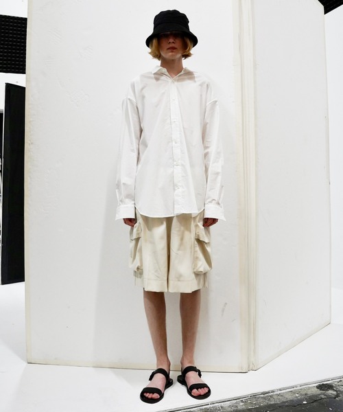 UNDECORATED（アンデコレイテッド）の「UNDECORATED アンデコレイテッド / Linen Cotton Hat リネンコットン バケットハット / UDS23903（ハット・メンズ・ブラック/グレー・1/3）」の4枚目の写真