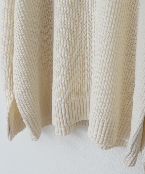 ZIP FIVE（ジップファイブ）の「【ZIP FIVE】あぜ編みベーシックワイドハーフジップニット　ソフトニットハーフジップネックセーター（ニット/セーター・メンズ・ブラック/ダークグリーン/ベージュ/ネイビー/グレー/アイボリー・MEDIUM/LARGE/X-LARGE）」の22枚目の写真