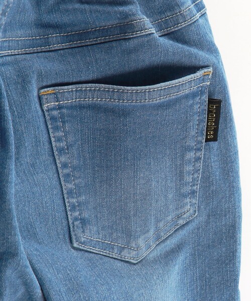 BRANSHES（ブランシェス）の「【プレミアムストレッチ】デニムロングパンツ（デニムパンツ・キッズ・サックスブルー/ネイビー/ブルー/グレー・100/110/130/160/140/150/90/120）」の12枚目の写真