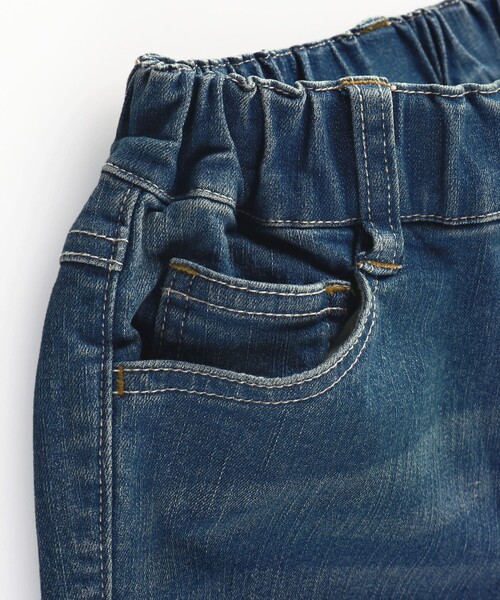 BRANSHES（ブランシェス）の「【プレミアムストレッチ】デニムロングパンツ（デニムパンツ・キッズ・サックスブルー/ネイビー/ブルー/グレー・100/110/130/160/140/150/90/120）」の22枚目の写真
