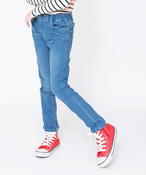 BRANSHES（ブランシェス）の「【プレミアムストレッチ】デニムロングパンツ（デニムパンツ・キッズ・サックスブルー/ネイビー/ブルー/グレー・100/110/130/160/140/150/90/120）」の10枚目の写真