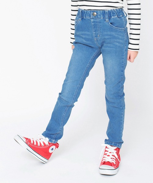 BRANSHES（ブランシェス）の「【プレミアムストレッチ】デニムロングパンツ（デニムパンツ・キッズ・サックスブルー/ネイビー/ブルー/グレー・100/110/130/160/140/150/90/120）」の9枚目の写真