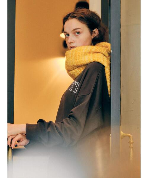 AMERICAN HOLIC（アメリカンホリック）の「ツイードフリンジストール（ストール/ショール・レディース・ブラック/ピンク/イエロー/グリーン・FREE）」の16枚目の写真