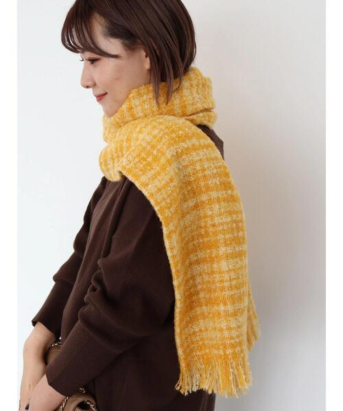 AMERICAN HOLIC（アメリカンホリック）の「ツイードフリンジストール（ストール/ショール・レディース・ブラック/ピンク/イエロー/グリーン・FREE）」の13枚目の写真