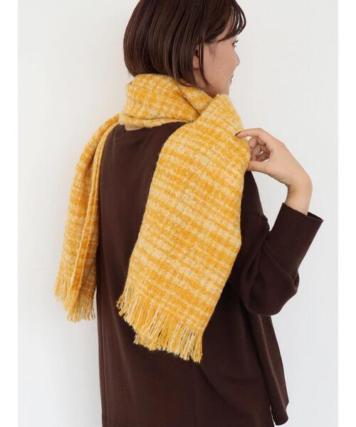 AMERICAN HOLIC（アメリカンホリック）の「ツイードフリンジストール（ストール/ショール・レディース・ブラック/ピンク/イエロー/グリーン・FREE）」の12枚目の写真