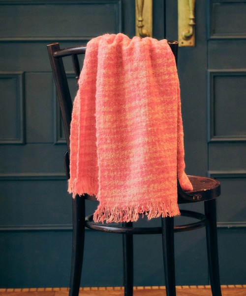 AMERICAN HOLIC（アメリカンホリック）の「ツイードフリンジストール（ストール/ショール・レディース・ブラック/ピンク/イエロー/グリーン・FREE）」の4枚目の写真