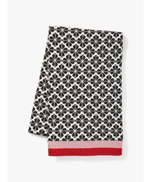 kate spade new york（ケイトスペード ニューヨーク）の「スペード フラワー ストライプ ニット スカーフ（ストール/ショール・レディース）」