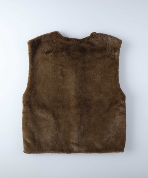 Right-on（ライトオン）の「ファーベスト（ベスト・メンズ・オフホワイト/ベージュ/ブラウン・M/L/XL）」の6枚目の写真