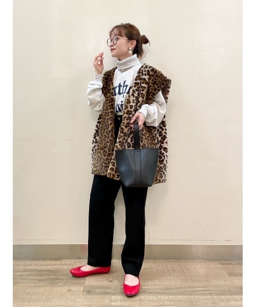 Right-on（ライトオン）の「ファーベスト（ベスト・メンズ・オフホワイト/ベージュ/ブラウン・M/L/XL）」の10枚目の写真