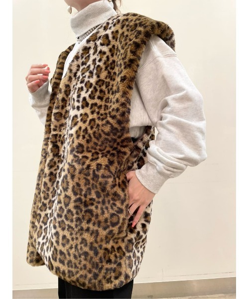 Right-on（ライトオン）の「ファーベスト（ベスト・メンズ・オフホワイト/ベージュ/ブラウン・M/L/XL）」の13枚目の写真