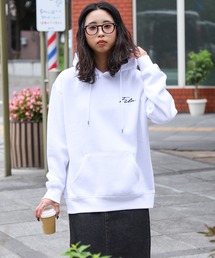 【別注】 【FILA】 アソート ロゴ 刺繍 ルーズシルエット 裏起毛 長袖 スウェット パーカー