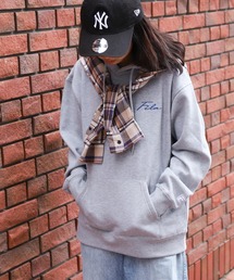 【別注】 【FILA】 アソート ロゴ 刺繍 ルーズシルエット 裏起毛 長袖 スウェット パーカー