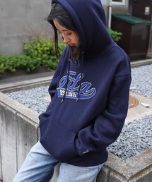 【別注】 【FILA】 アソート ロゴ 刺繍 ルーズシルエット 裏起毛 長袖 スウェット パーカー