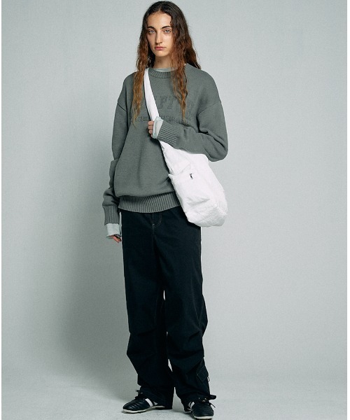 SCULPTOR（スカルプター）の「Slouchy Hobo Messenger Bag/スラッチ―ホボメッセンジャーバック（バックパック/リュック・レディース・グリーン系その他/アイボリー/ブラック・FREE）」の7枚目の写真