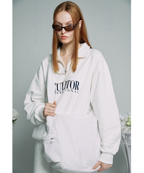 SCULPTOR（スカルプター）の「Slouchy Hobo Messenger Bag/スラッチ―ホボメッセンジャーバック（バックパック/リュック・レディース・グリーン系その他/アイボリー/ブラック・FREE）」の16枚目の写真